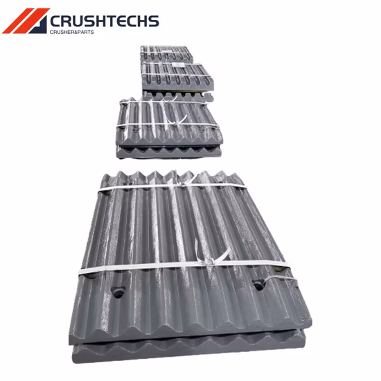 Repuestos para trituradora de mandíbula de placa de mandíbula de producción directa de China de venta directa de fábrica