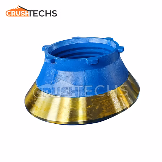 Piezas de desgaste de fundición de trituradora de cono de manganeso Symons 3'' Cóncavo de cabeza corta y manto 0551.3