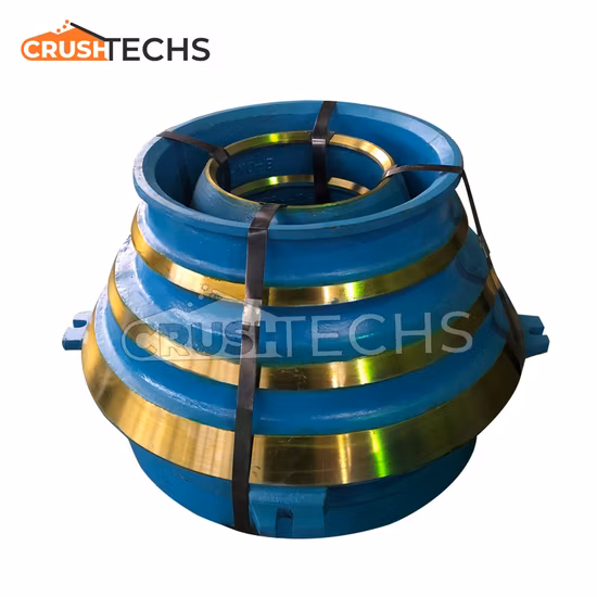 Trituradora de piedra y arena Symons 4.25'' Trituradora de cono estándar Piezas de repuesto Anillo cóncavo y manto 0448.6